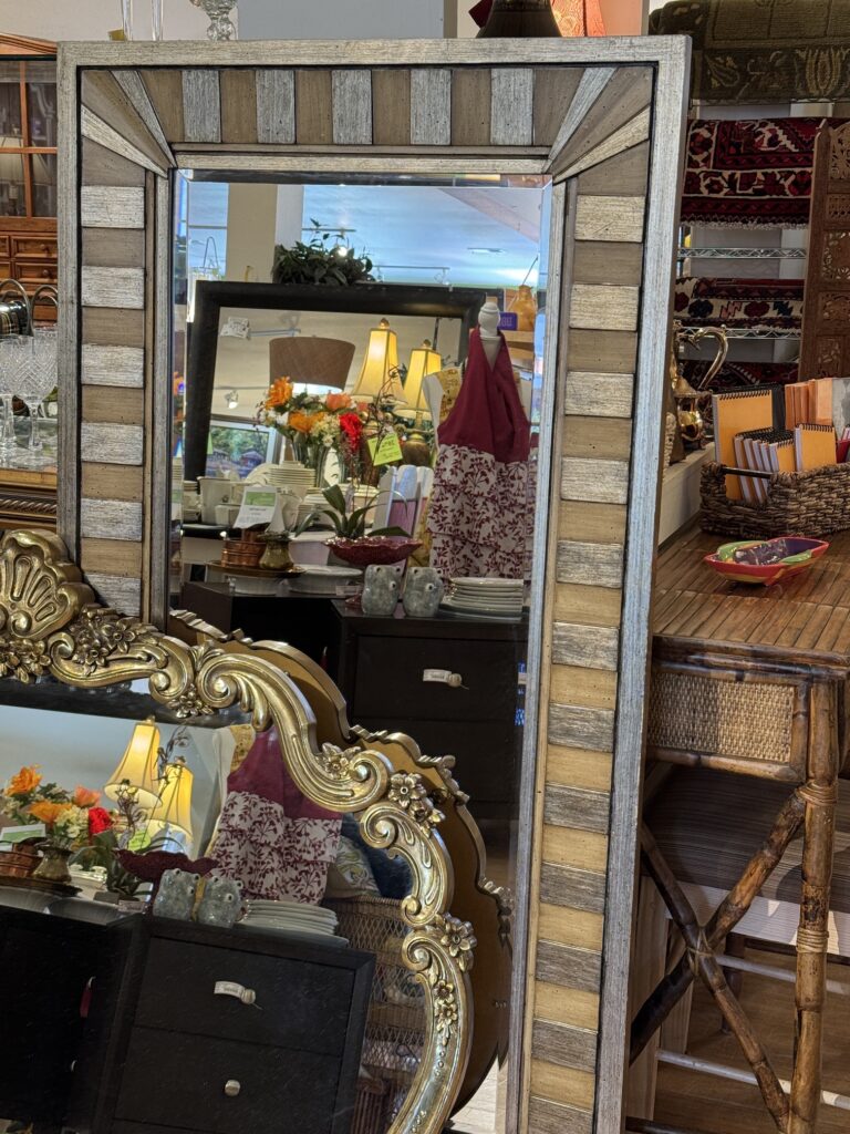 Large decorative floor mirror