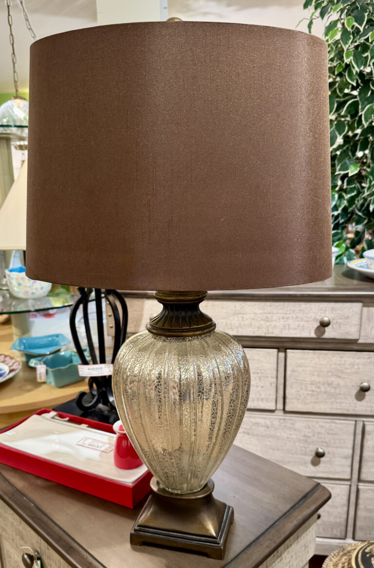 Mercury glass table lamp