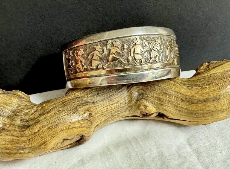 14k & Sterling storyteller cuff