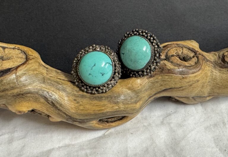 Vintage sterling turquoise earrings