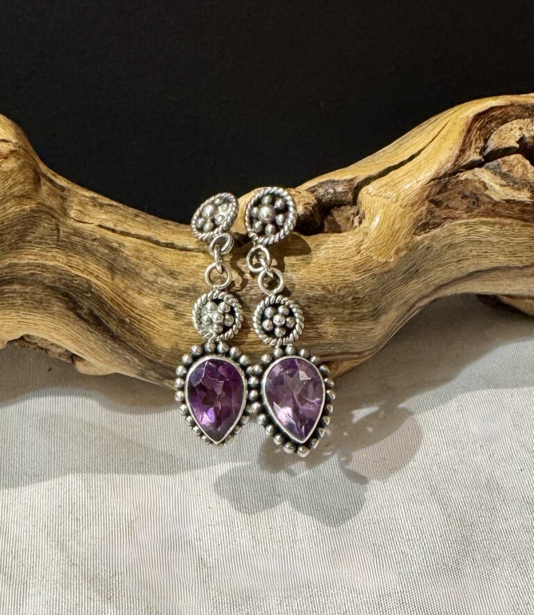 Sterling amethyst earrings