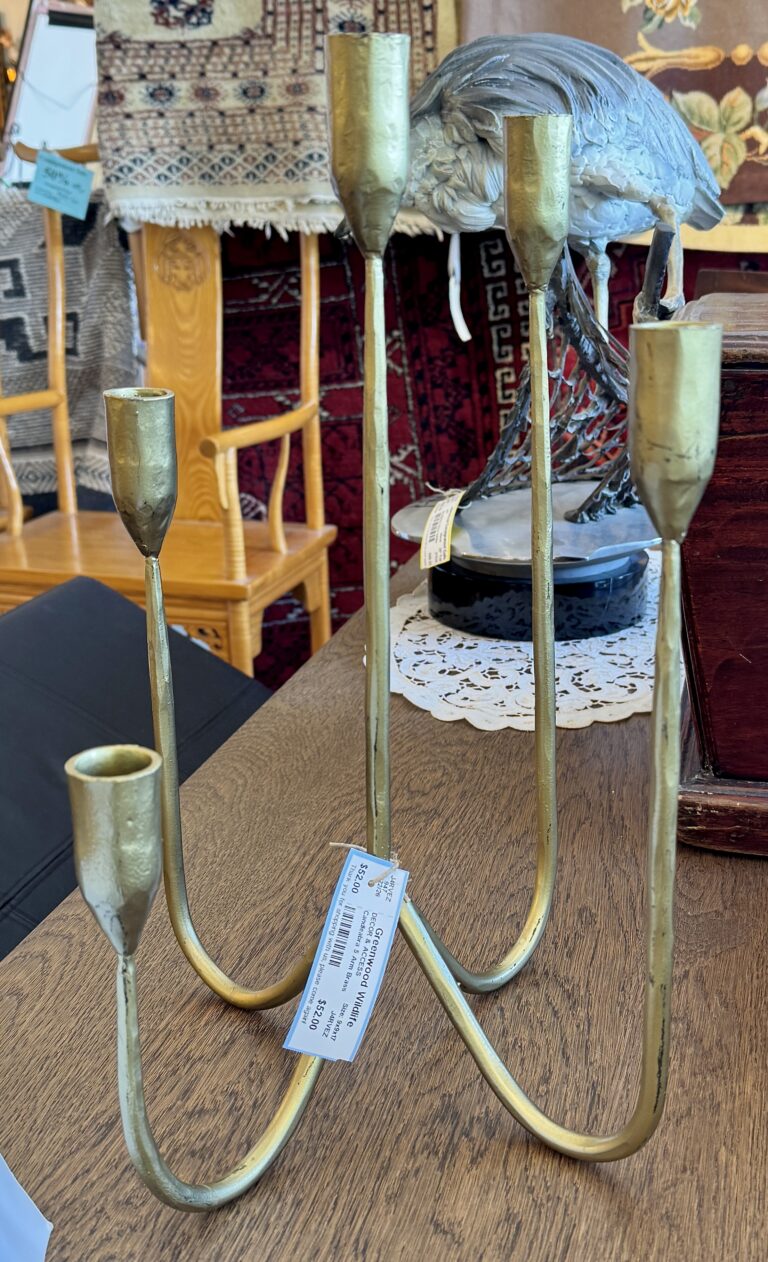 Brass 5-arm candelabra
