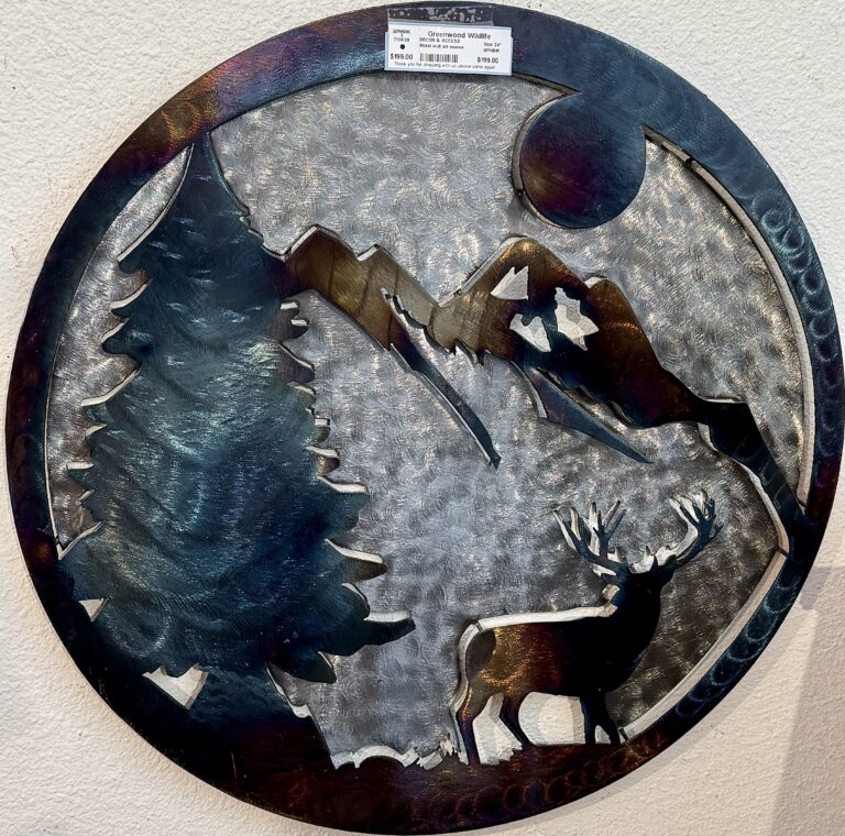 Metal moose wall art