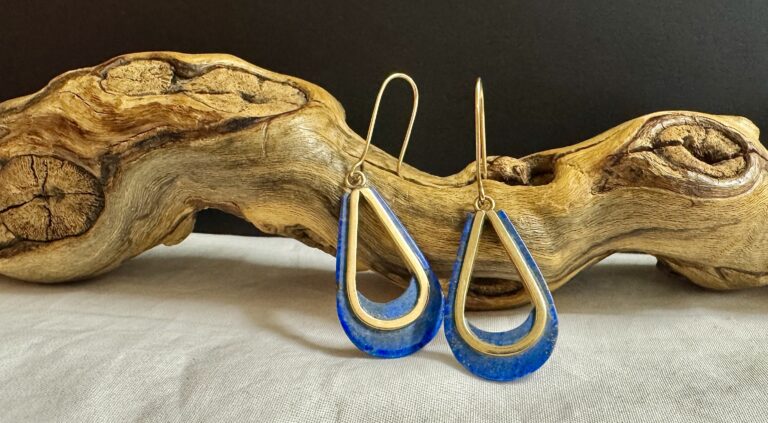 14k lapis earrings