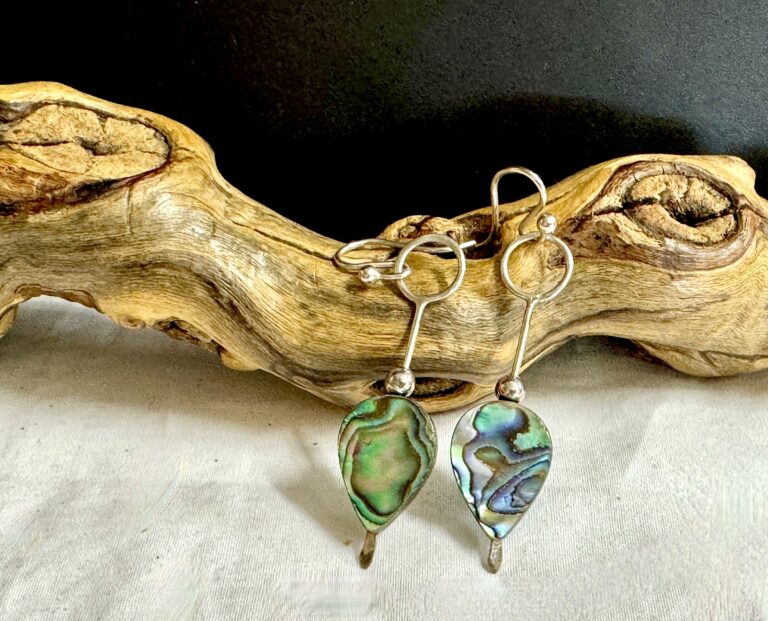 Abalone dangle earrings