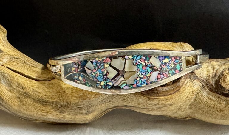 Sterling Taxco abalone bracelet