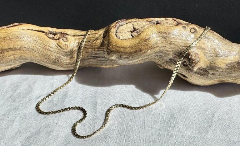 14k box chain necklace