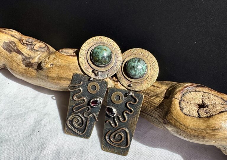 Brass earrings
