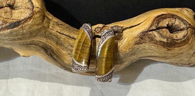 Sterling tiger eye earrings